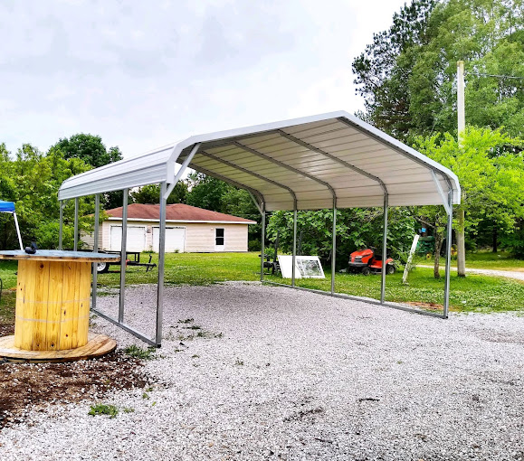 Standard open steel carport