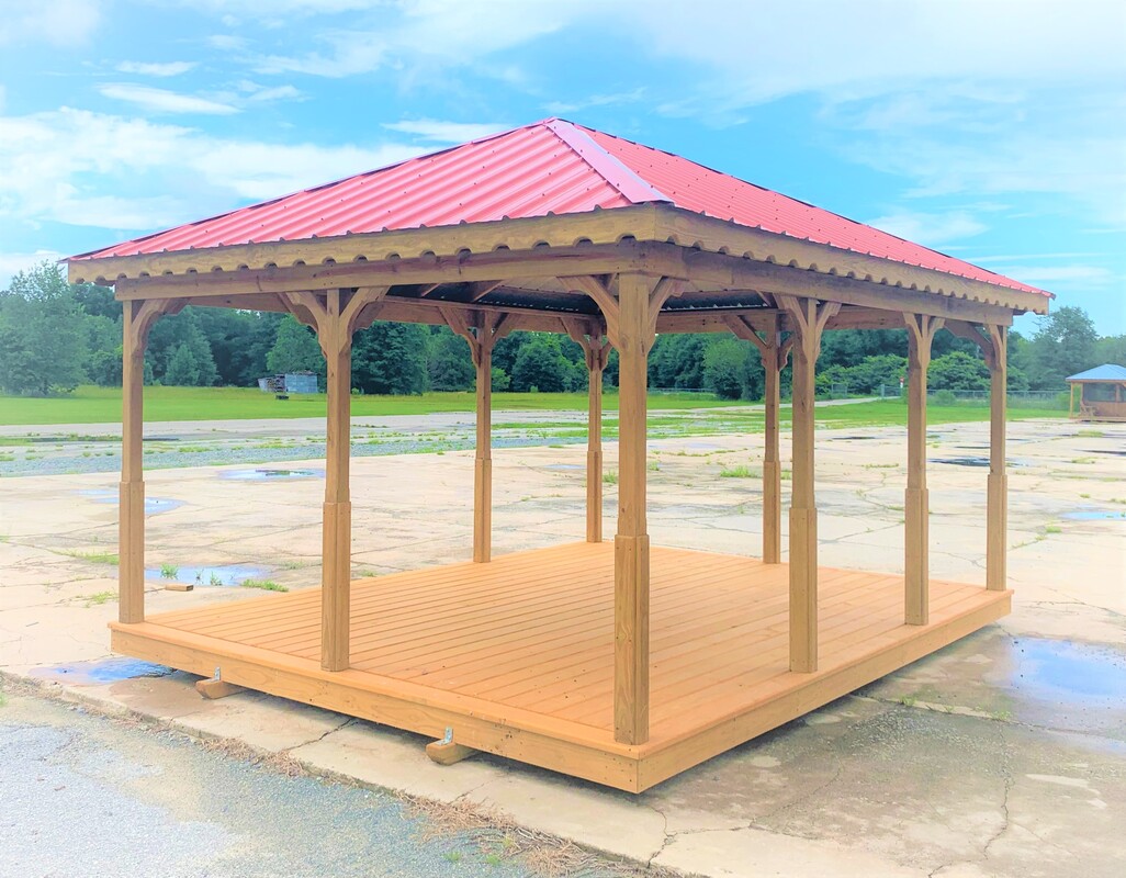 10x16 gazebo without rails — open-air design